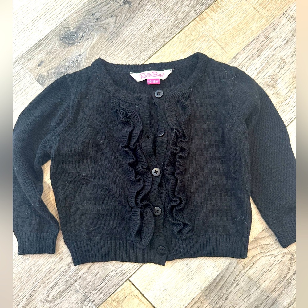 Ruffle butts cardigan black